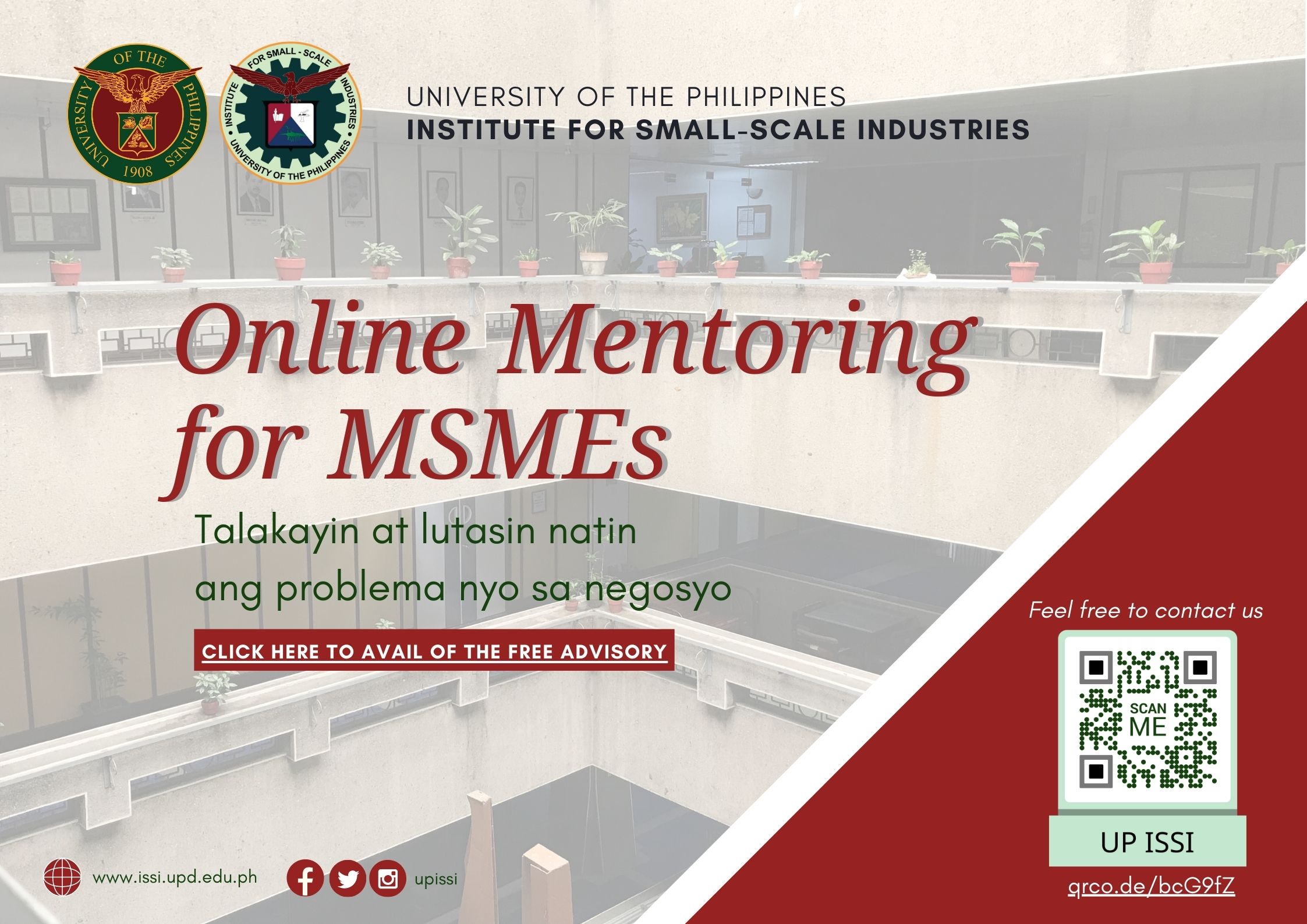 UP ISSI Online Mentoring for MSMEs Institute for SmallScale Industries