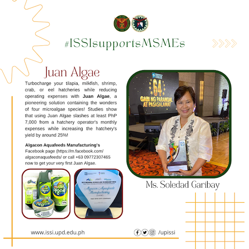 up-issi-supports-msmes-juan-algae