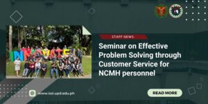 eminar on Effective Problem Solving through Customer Service for NCMH personnel