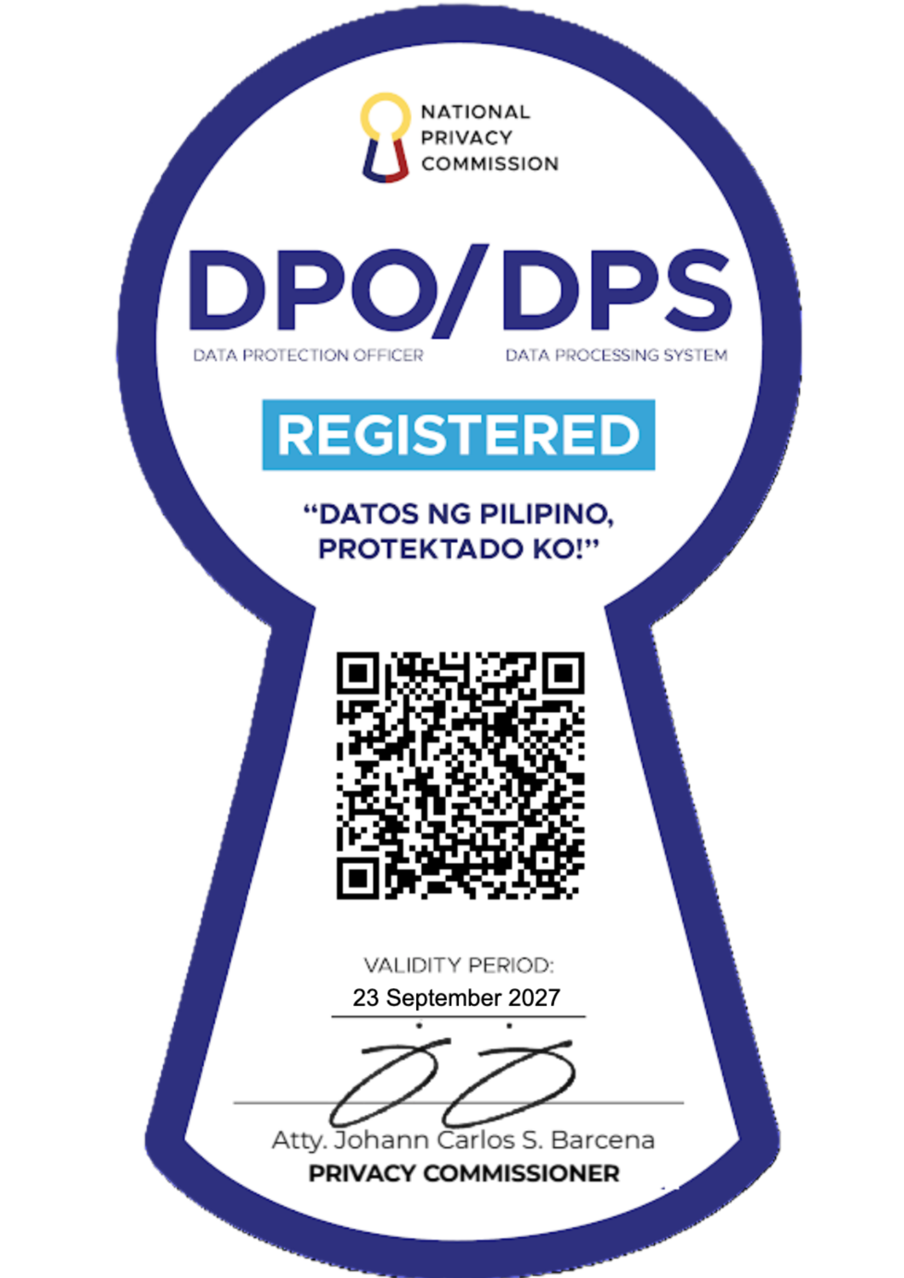 National Privacy Commission DPO/DPPS Registered Seal